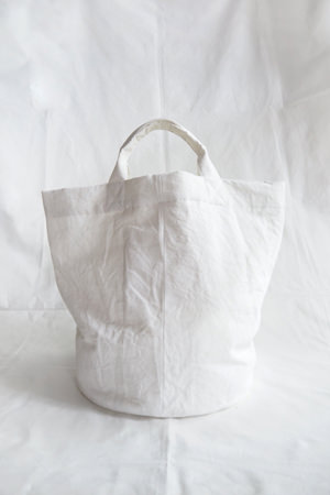 Round Bottom Cotton Linen Bag White Makie Round Bottom Cotton Linen Bag White