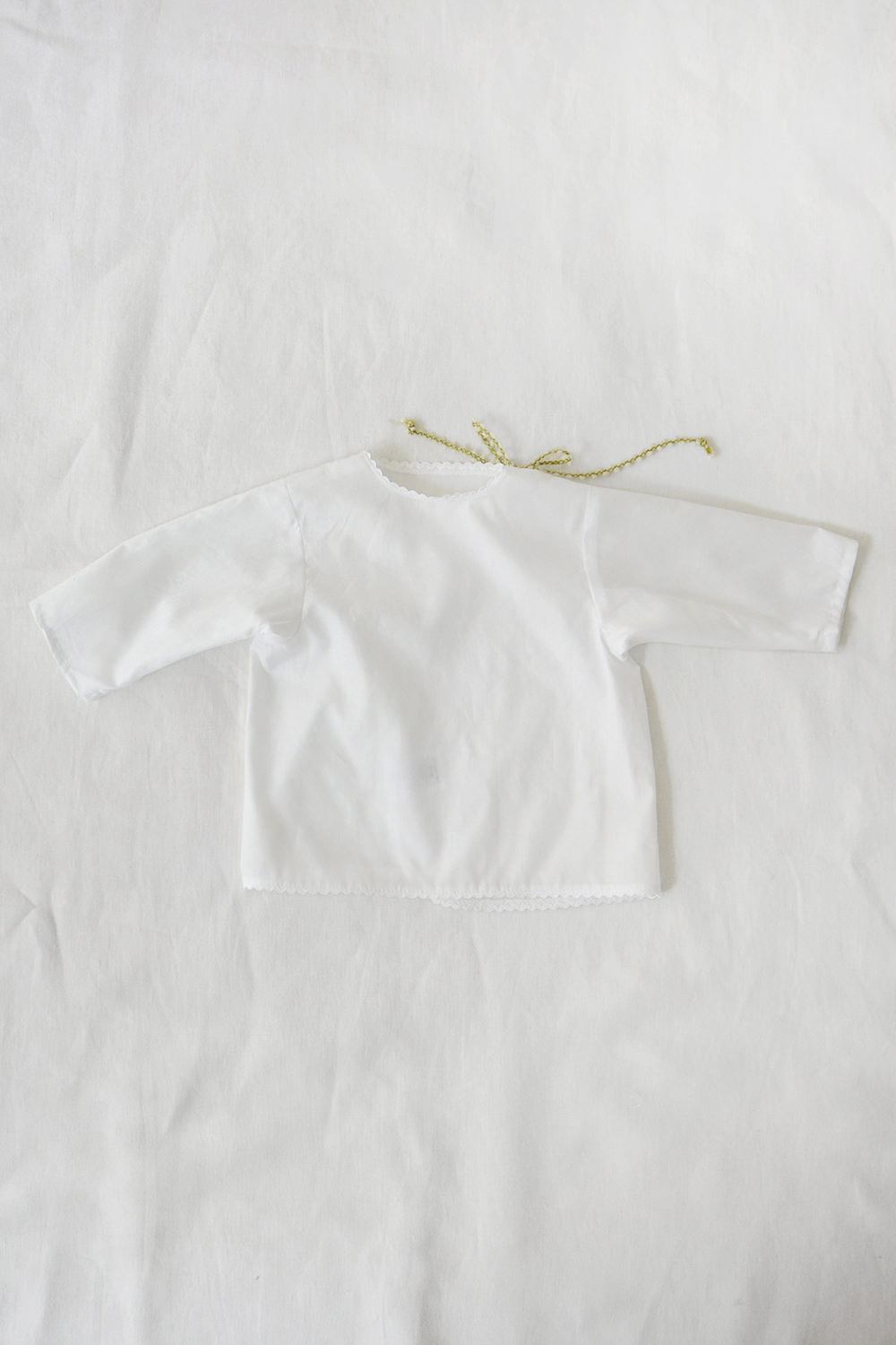 Swiss Cotton Wrap Blouse - White