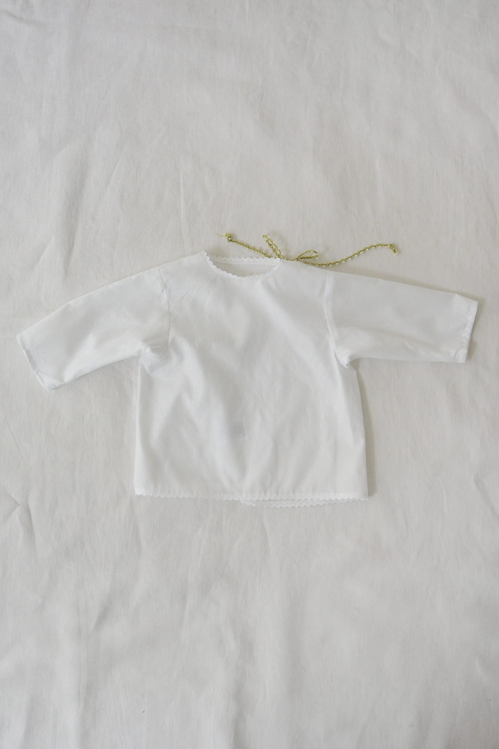 Makie: Swiss Cotton Wrap Blouse - White. Top.