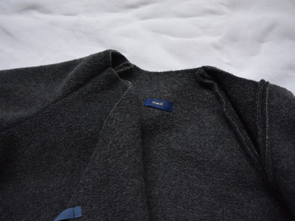 MAKIE - Fleece Baby Jacket - Fleece Kimono Jacket - Charcoal
