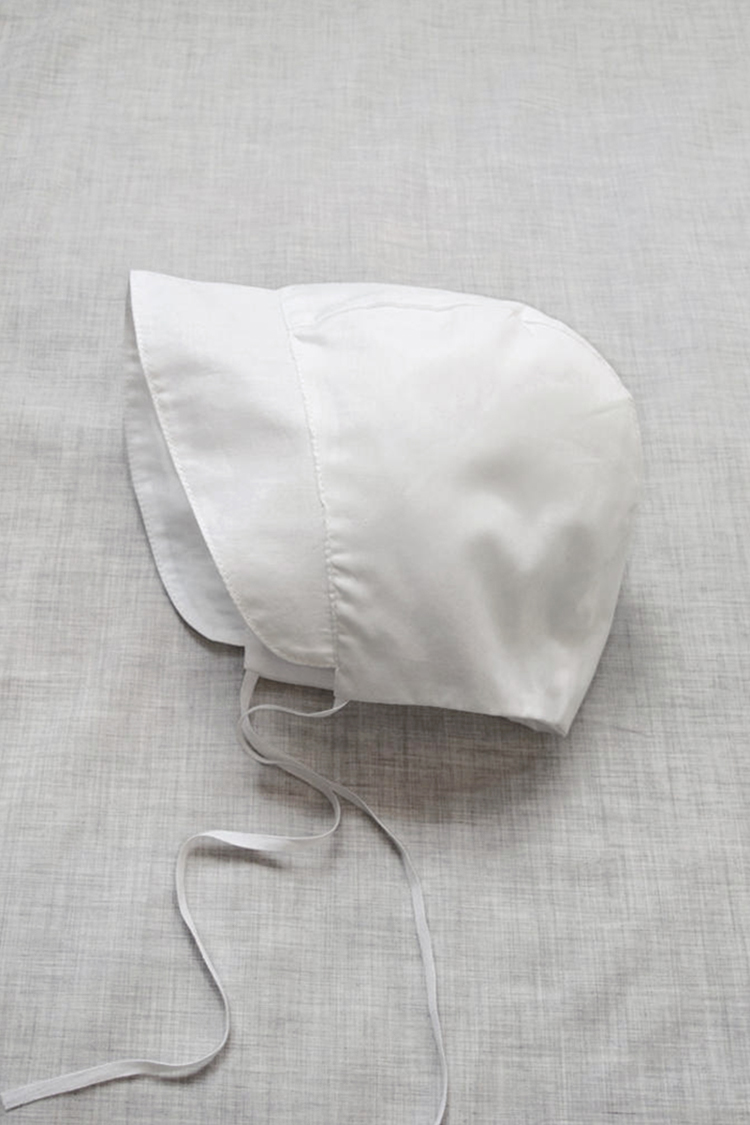 Swiss Cotton Bonnet - White
