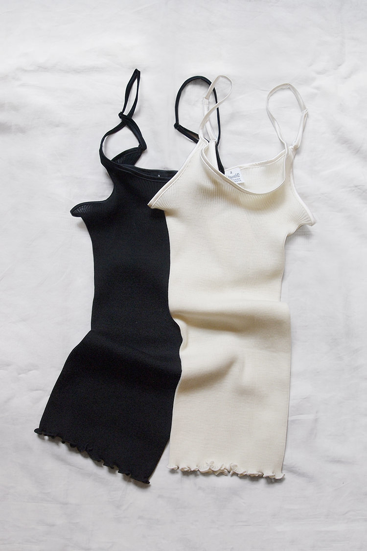 Oscalito, Wool Silk Camisole - 3420 - Black & Ivory