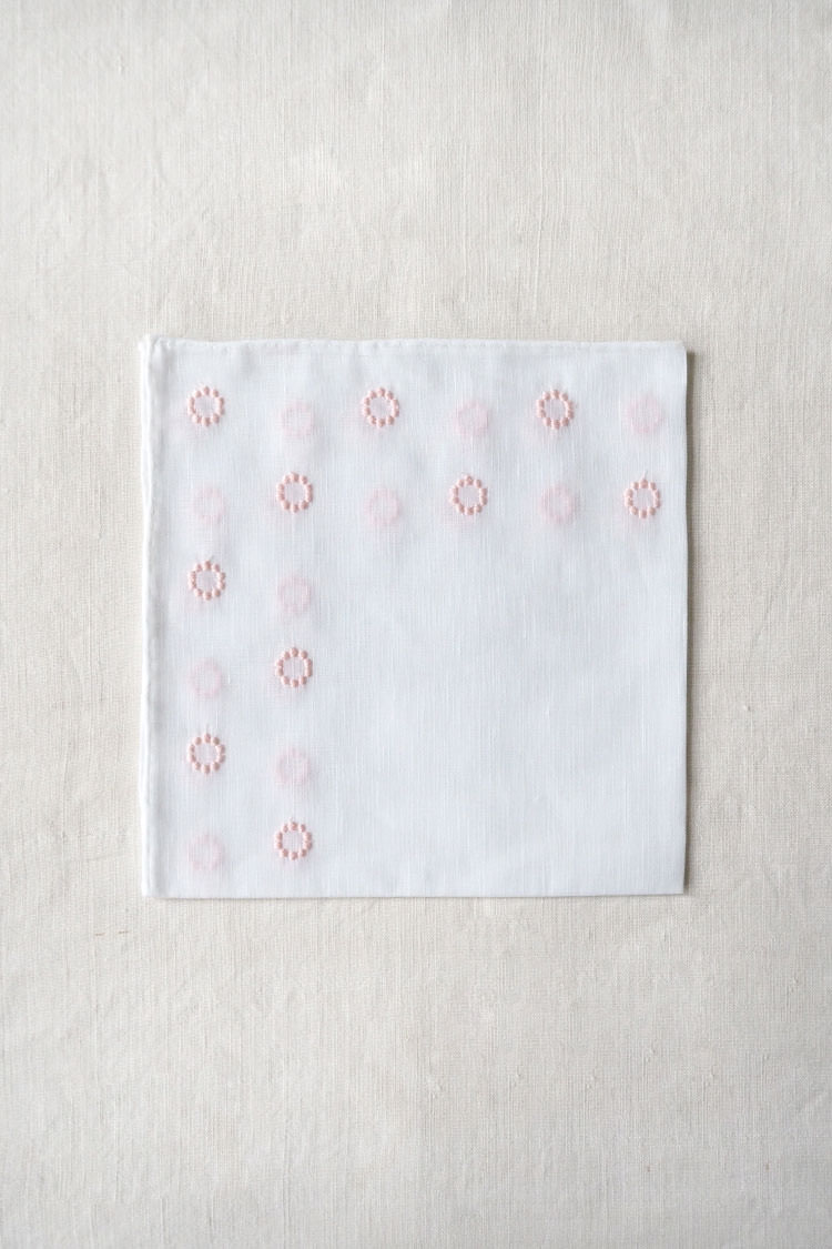 Deadstock Linen Handkerchief - Circle