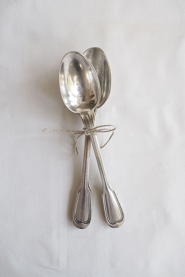 Vintage Christofle Silver Plated Spoons Set of 4. Makie. Main