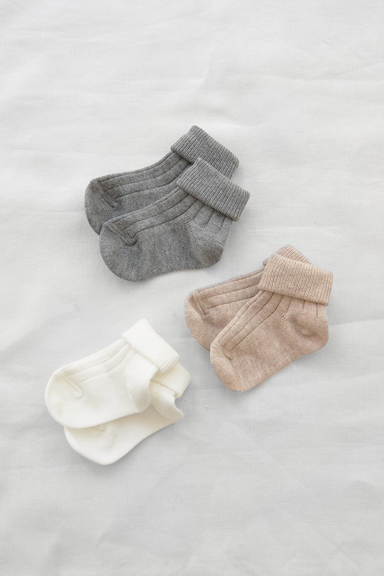gray baby socks