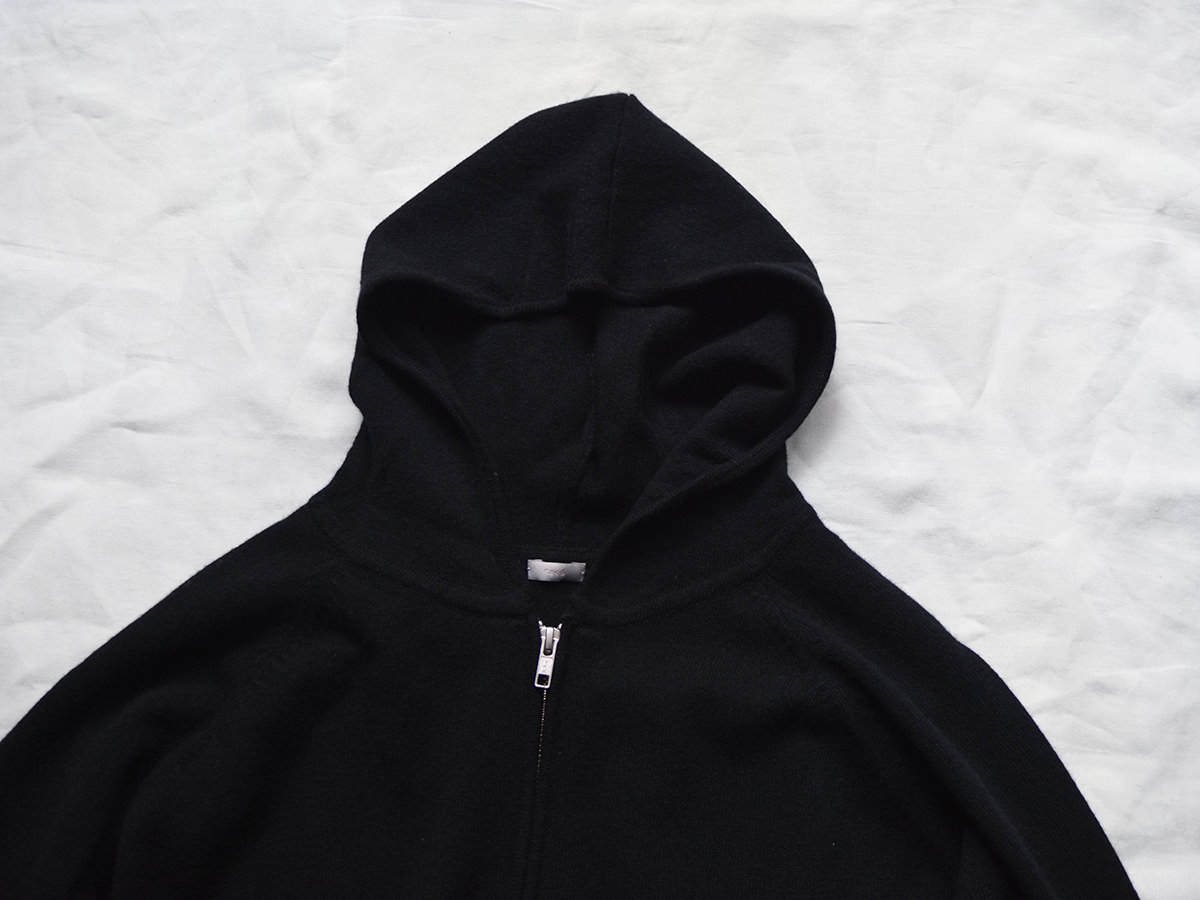 cashmere hoodie black