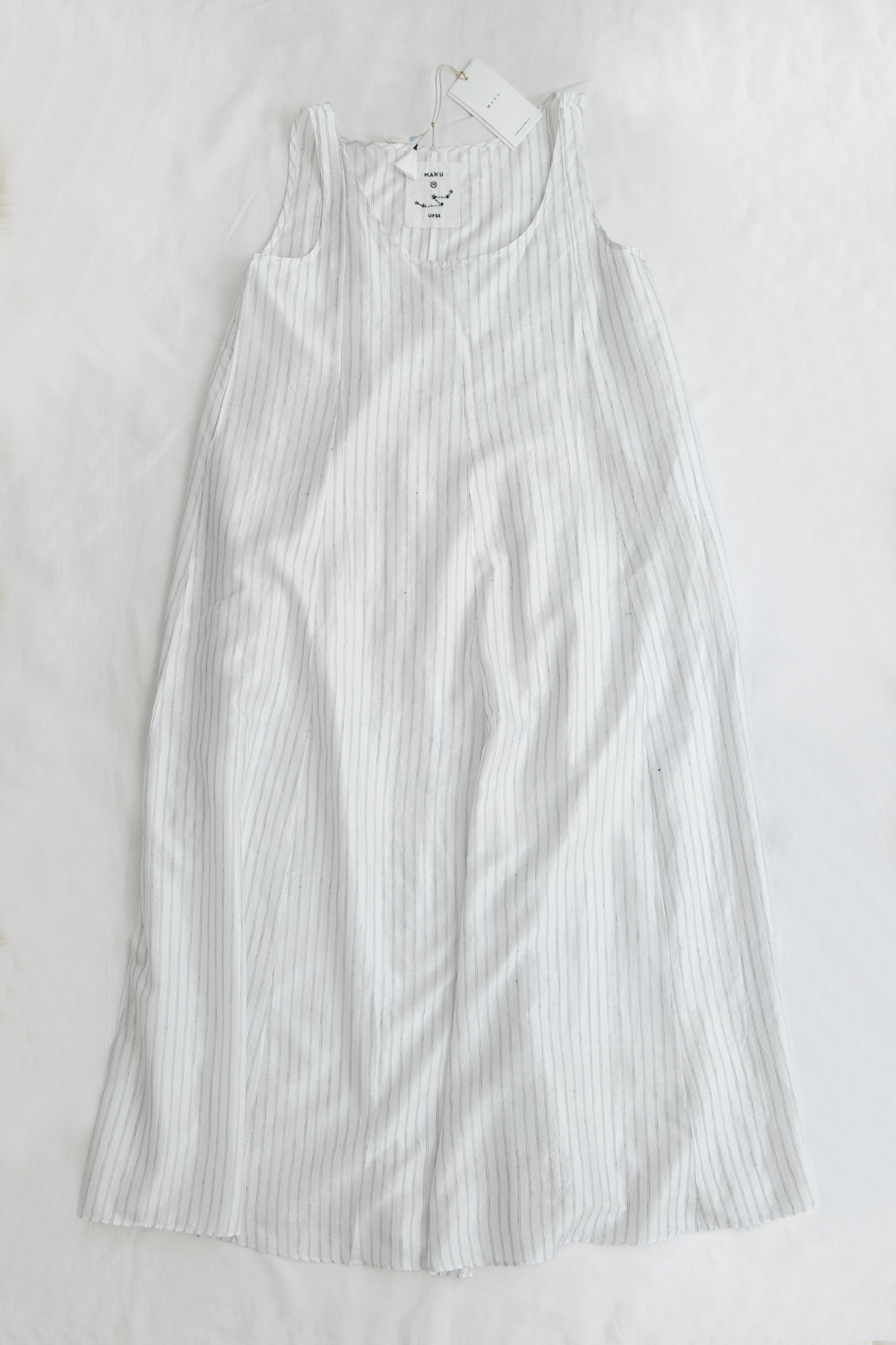 Maku Textiles Ursa Women's Dress - Off White - Laid flat