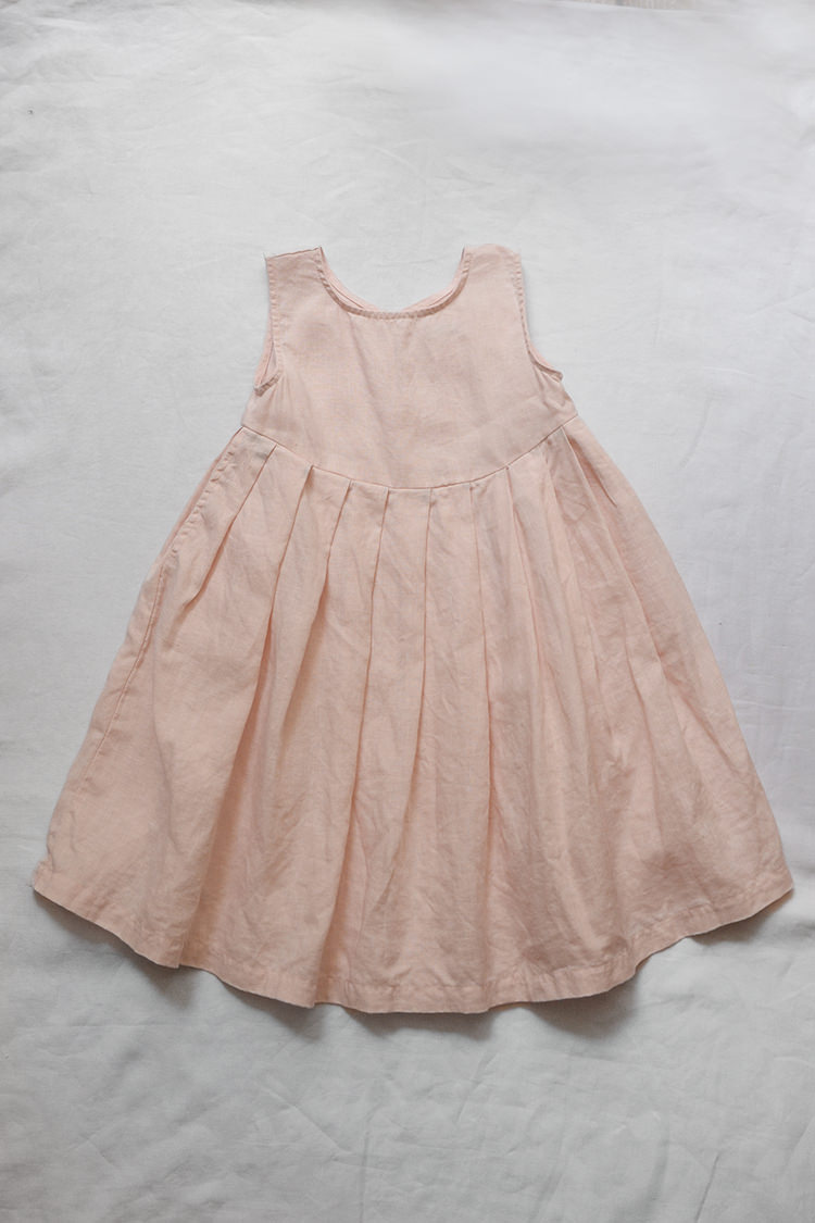 linen dress pink