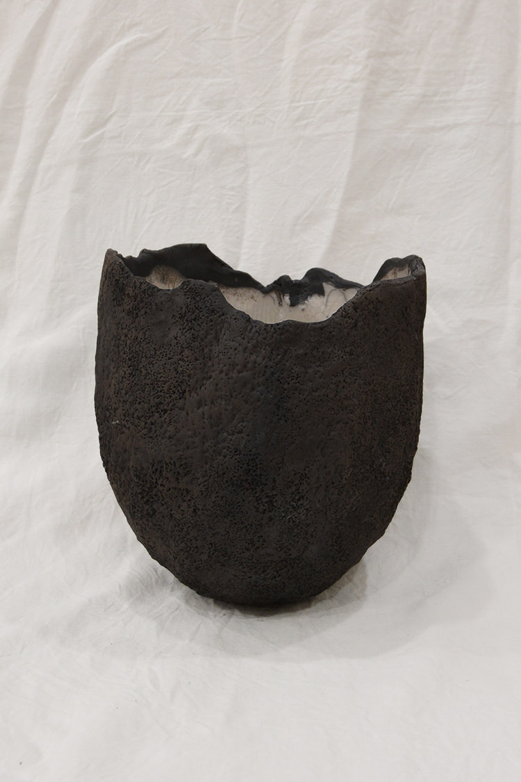 Genevieve Chevallier, Ceramics Tall Black Bowl - JL04