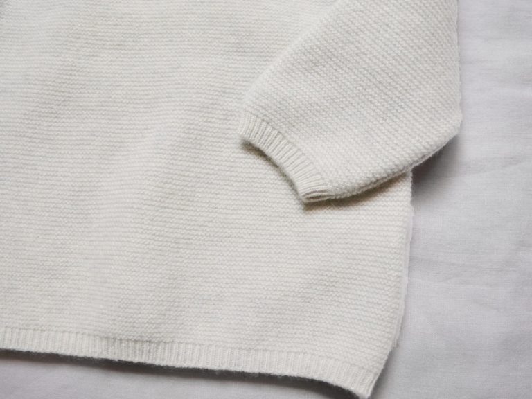 MAKIE Cashmere Sweater Gema - Ivory - Fine Knit Cashmere Baby Sweater