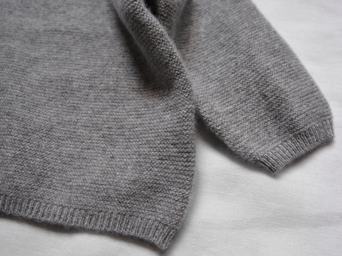 MAKIE Cashmere Sweater Gema - Gray - Fine Knit Cashmere Baby Sweater