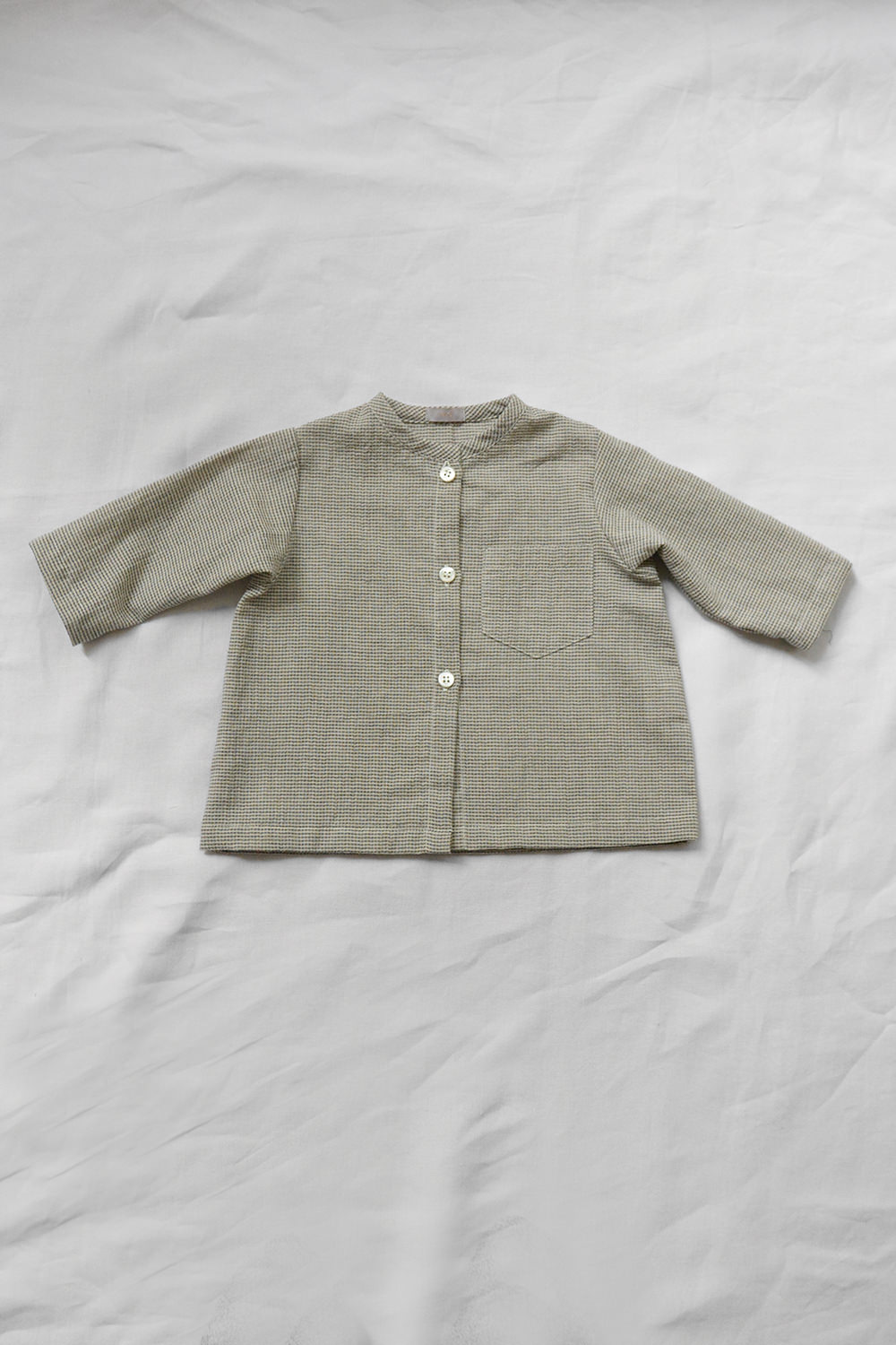 Organic Cotton Long Sleeve Shirt Penn - Charcoal Check