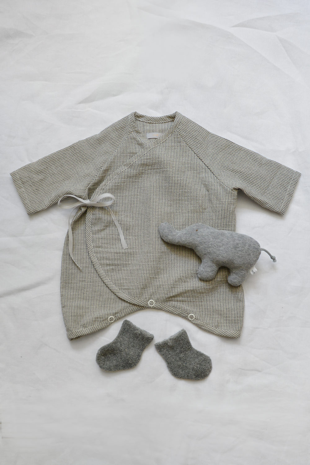 Baby Set #16 - Charcoal Check