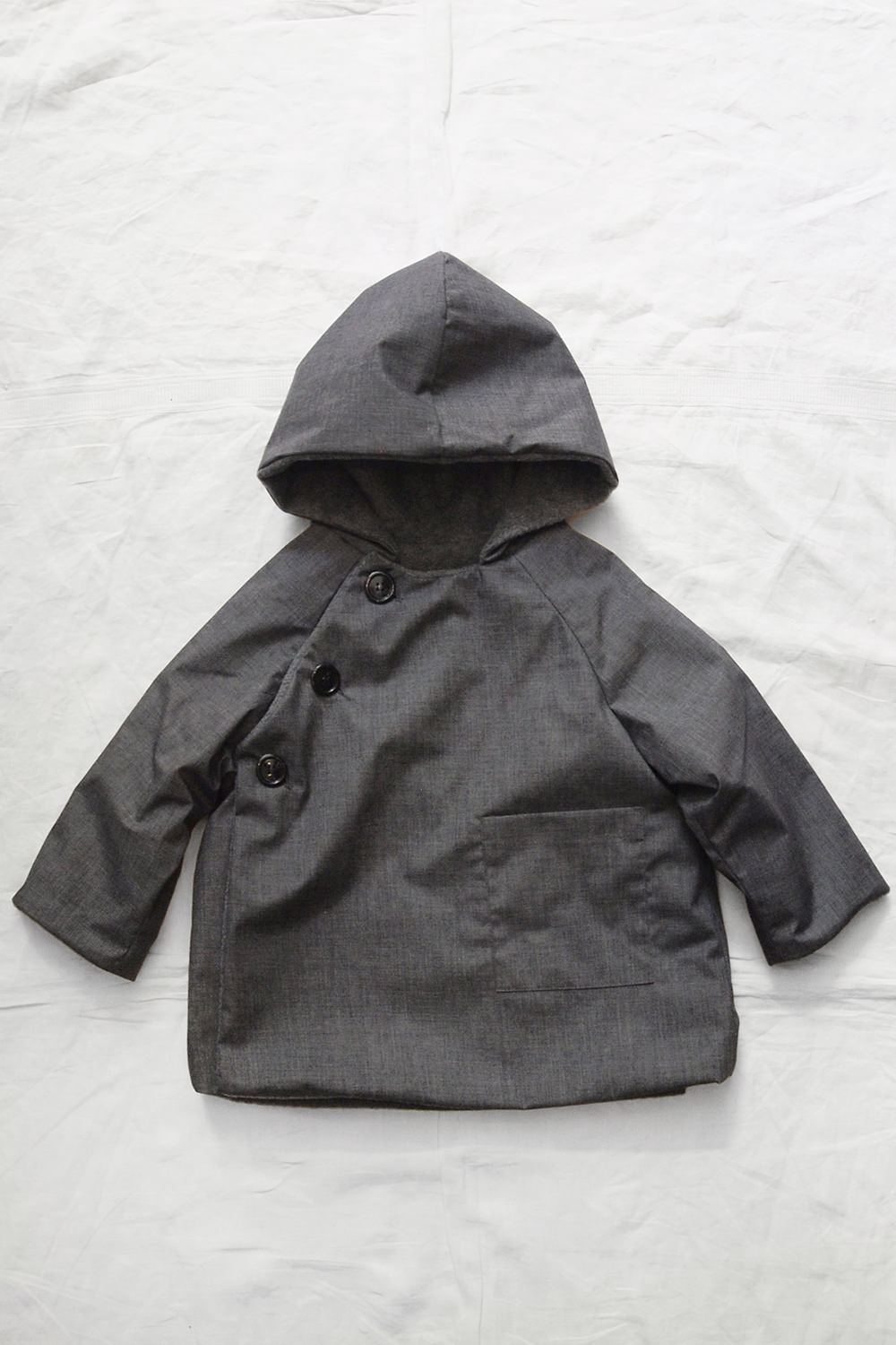 Gasa Jacket Gray - Light Weight Hoodie Jacket for Kids - Makie. Top.