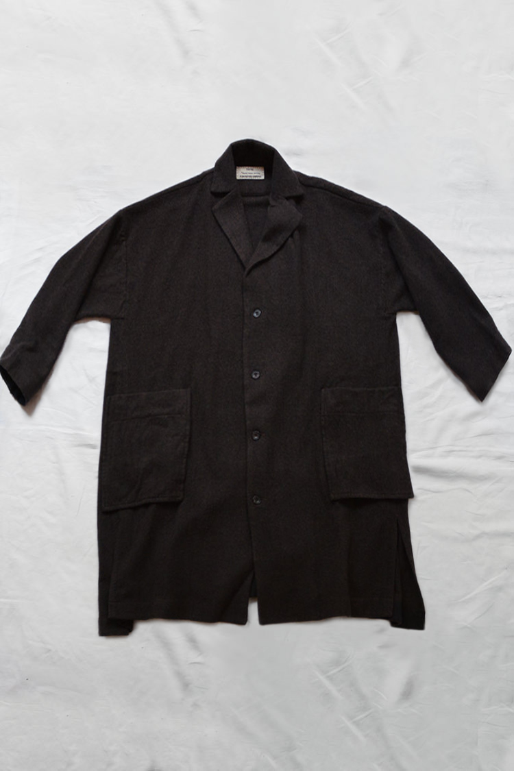 Kaval, Stole Long Coat - Brown. Makie. Main.
