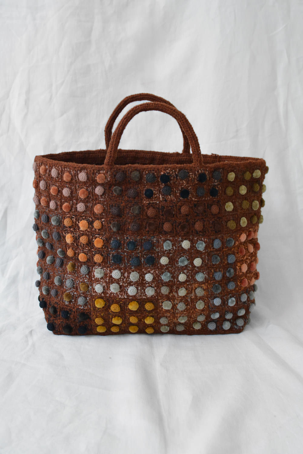 Sophie Digard Paris, Biotop Wool Tote - Tobacco x Amber - Makie. Top.