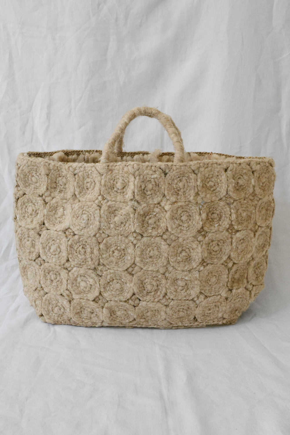 Sophie Digard Paris, Carded Wool Bag - Natural - Makie. Top.