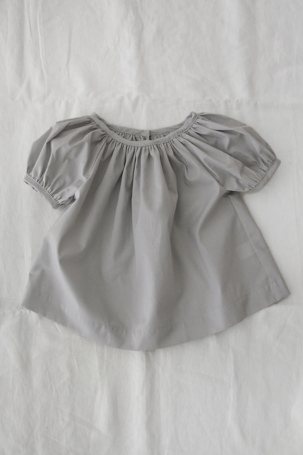 Gathered Blouse Melody - Gray