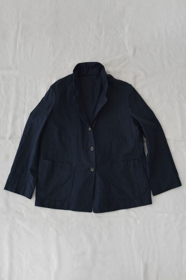Bergfabel, Walking Jacket Linen Cotton - Night - Made in Italy - MAKIE | Übergangsjacken