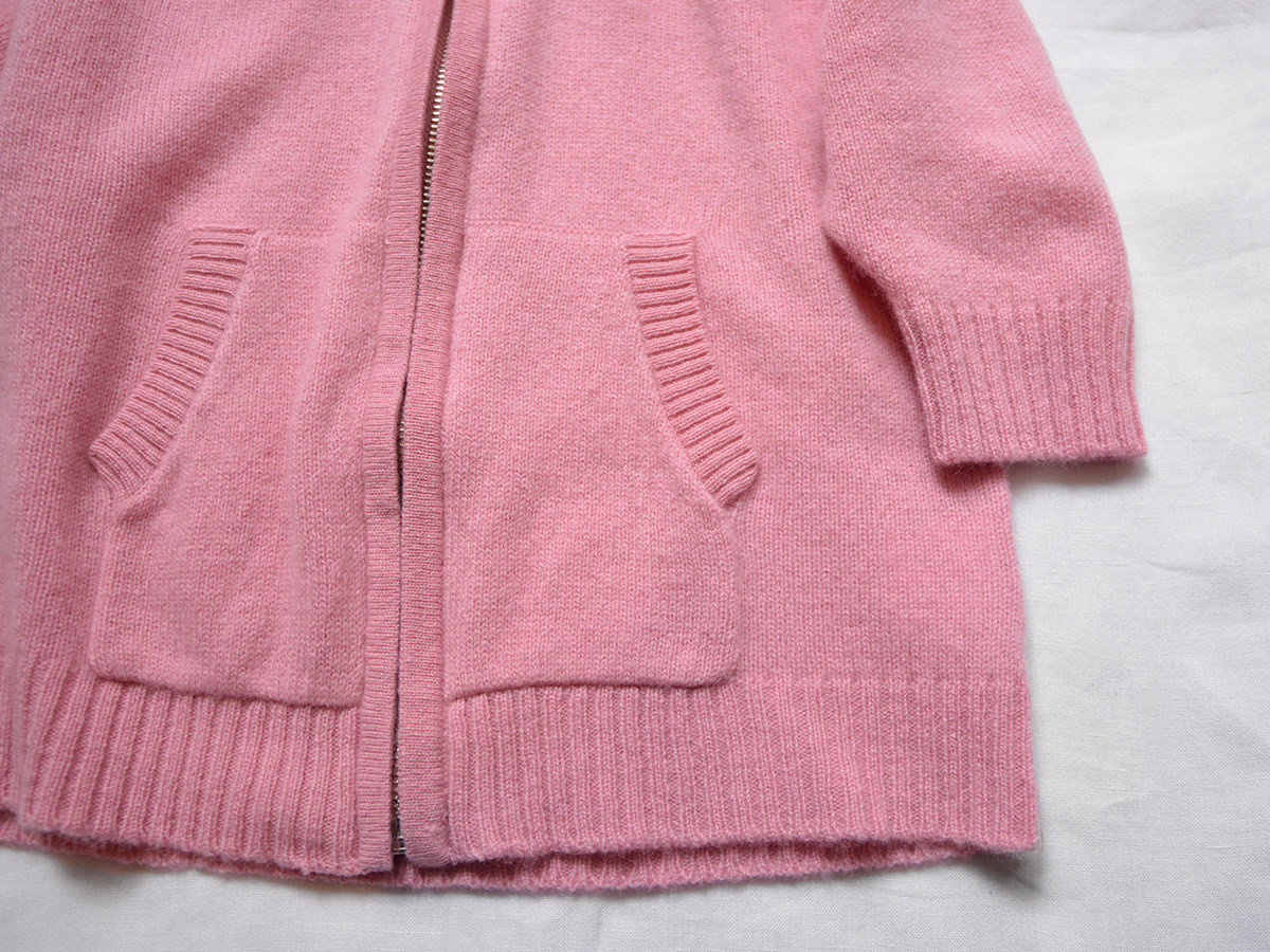 Cashmere Zip Up Hoodie Pink MAKIE