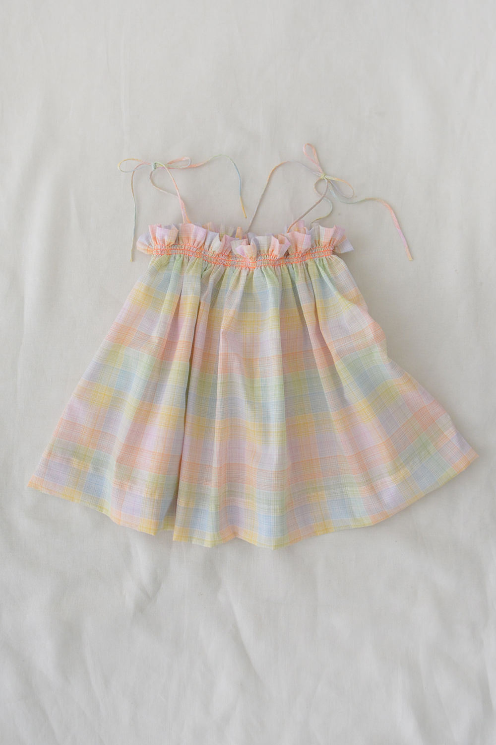 Makie Cotton Summer Camisole with Neon Orange Stitches Top Picture