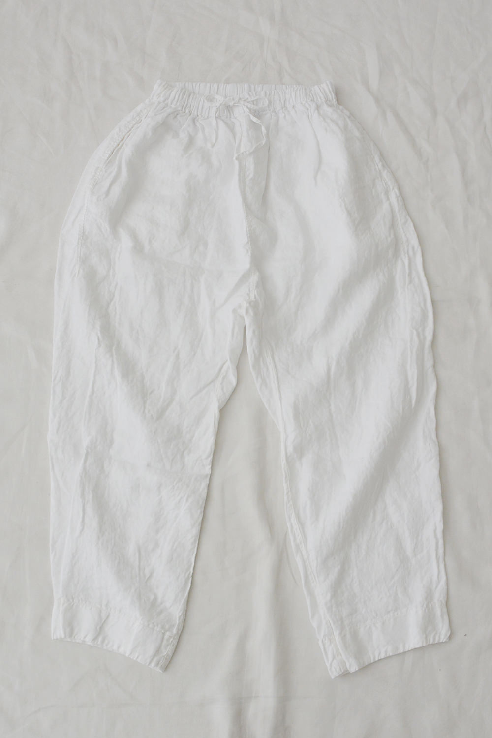 Album di Famiglia Linen Trousers Braghe White. Main.