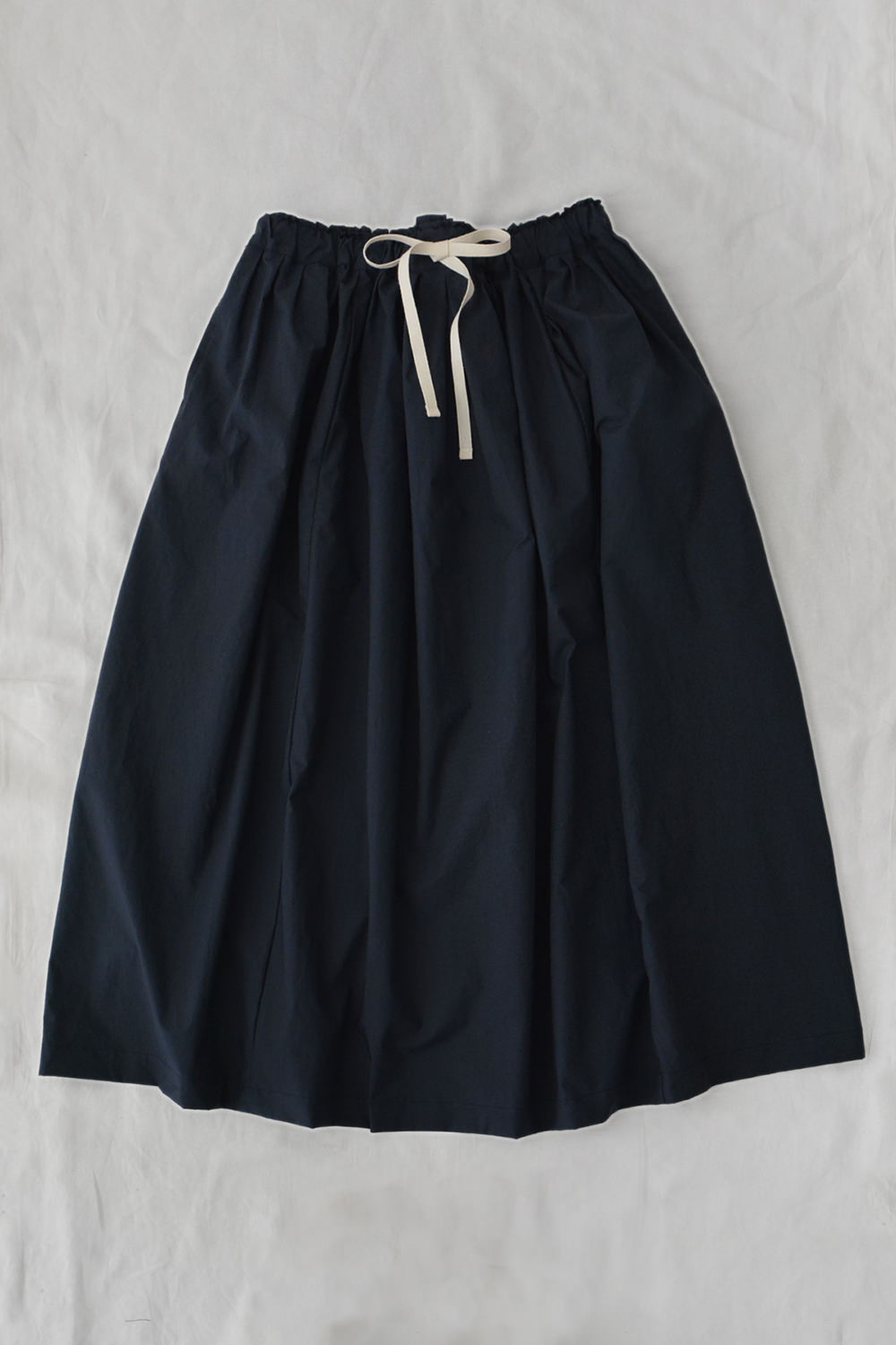 Cotton Skirt Lena Long Length Navy Top Picture