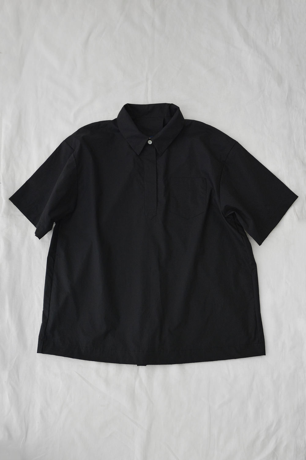 Women's Cotton Shirt LENA - Black Top Picture