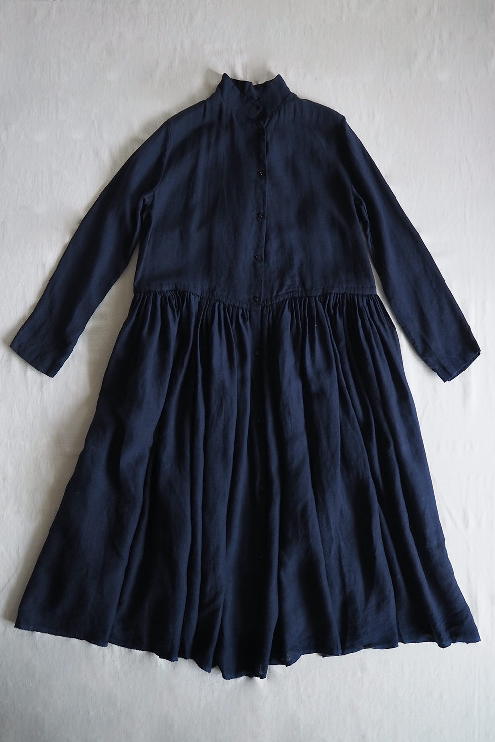 Kaval, Stand Collar Dress Deep Blue Top Picture