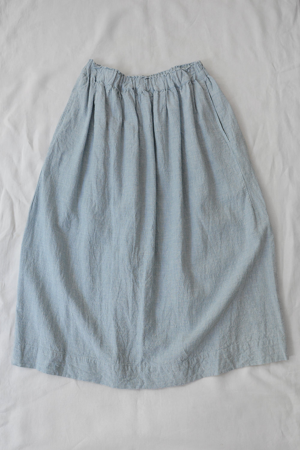 Linen Cotton Skirt Margot Blue Top Picture