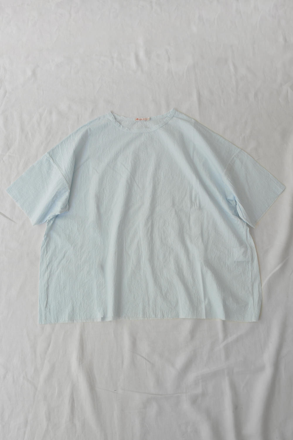 Manuelle Guibal Oversize Cotton T-shirt Aqua Blue Top Picture