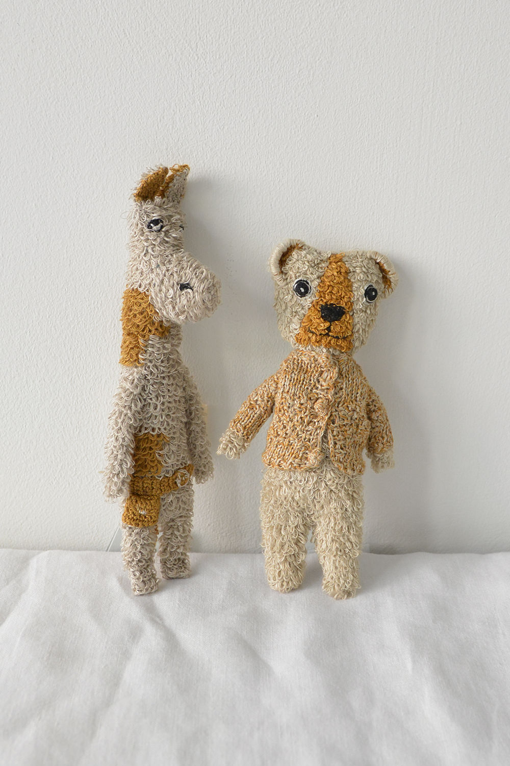 Sophie Digard Paris, Dolls - Donkey and Bear - Makie. Main.