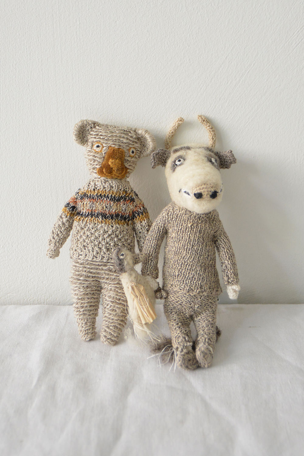 Sophie Digard Handmade Stuffed Animals: Bear and Ox - Makie. Main.