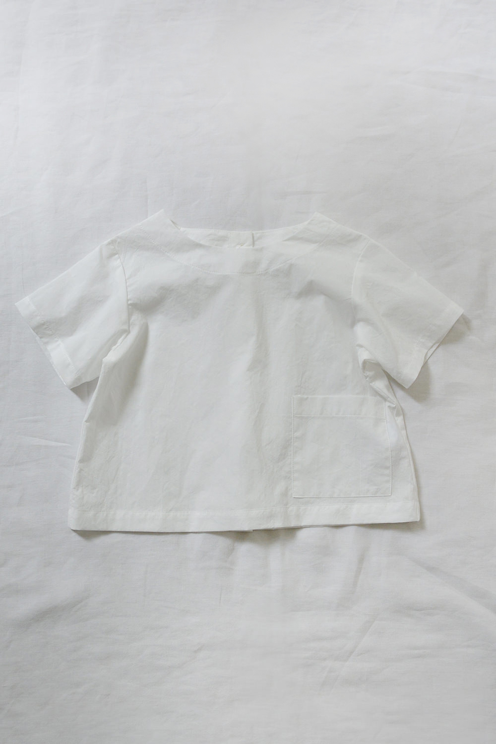 Makie Short sleeve Baby Shirt Smith - White. Main.