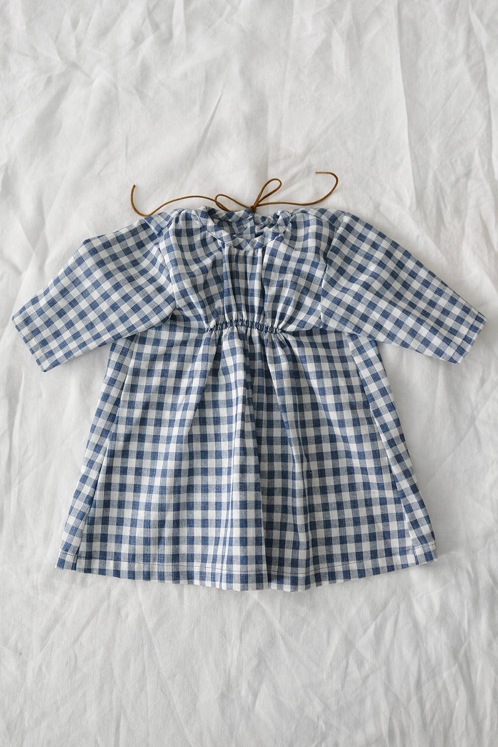 Cotton dress milo blue check top picture