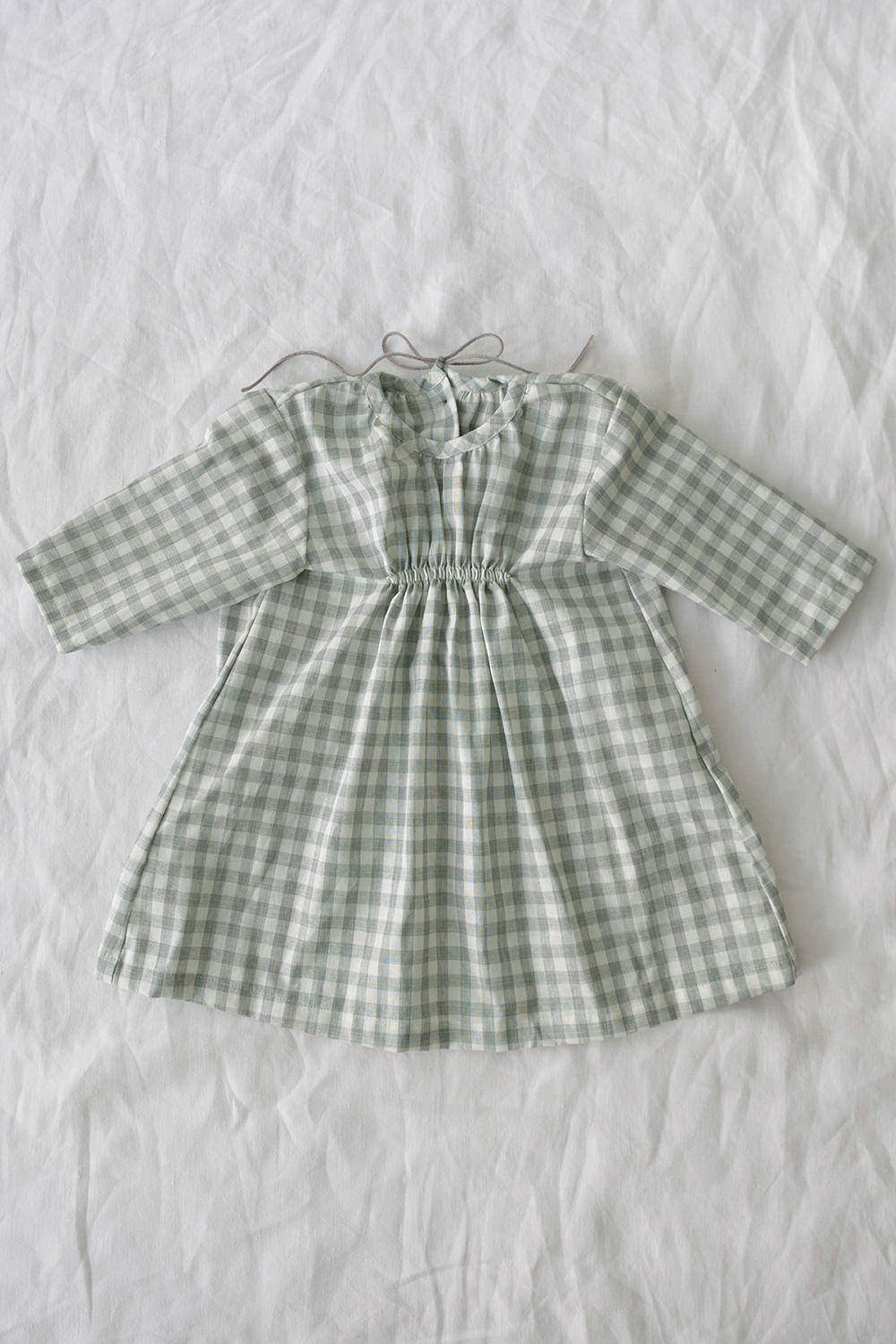 Cotton dress milo sage check top picture