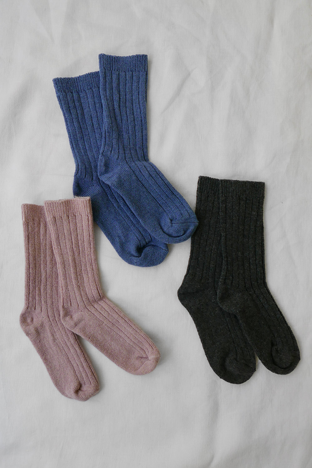 Collegien, Wool Cashmere Rib Socks