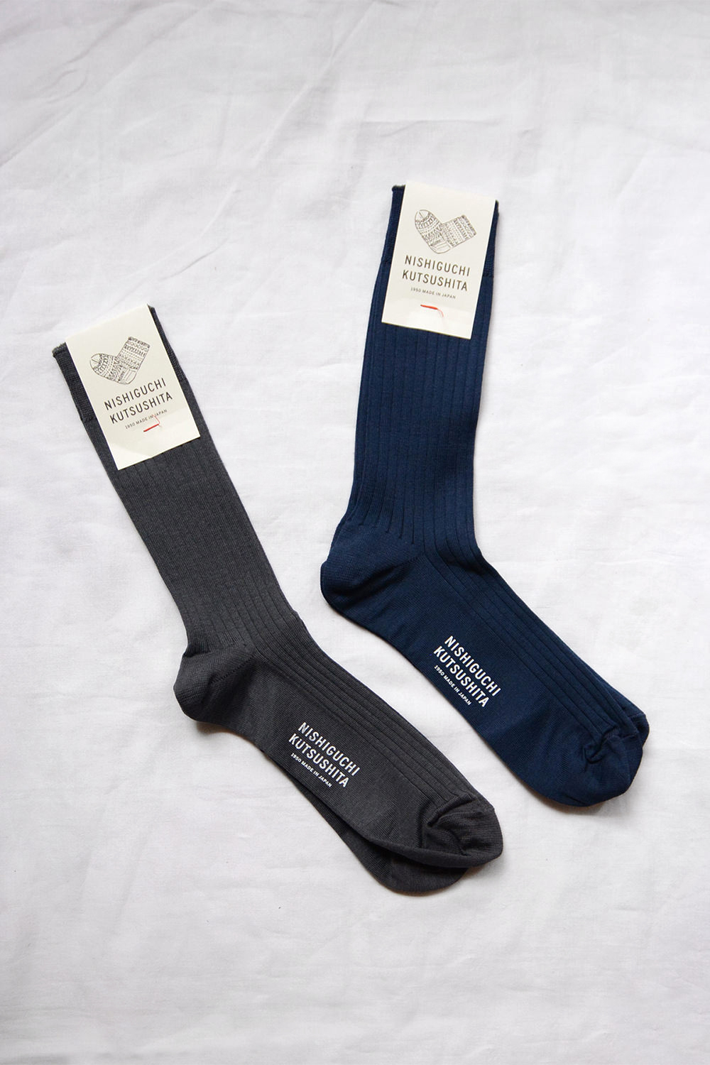 Nishiguchi Socks Silk Cotton Rib Socks, Top Picture