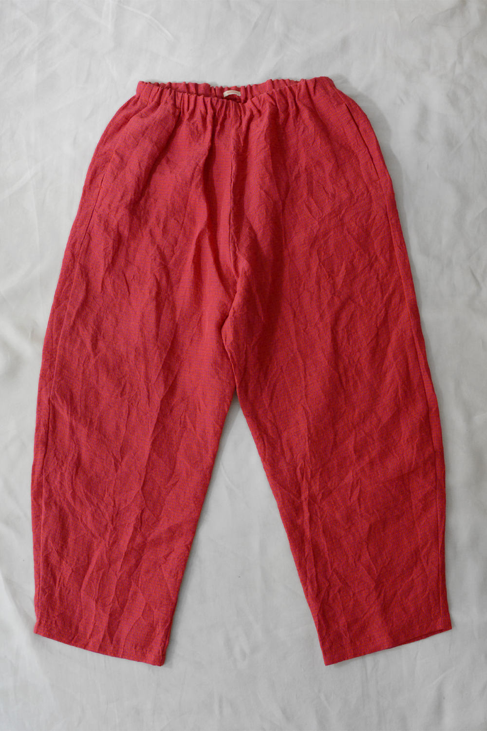 apuntob poppy purple check pants top picture