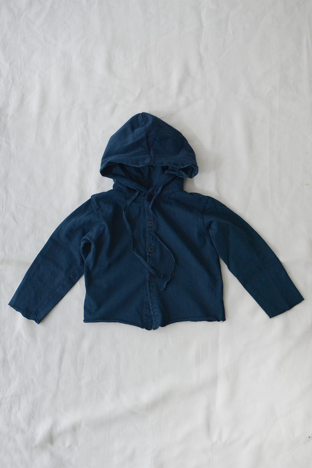 album di famiglia kids hoodie cardigan in navy top picture