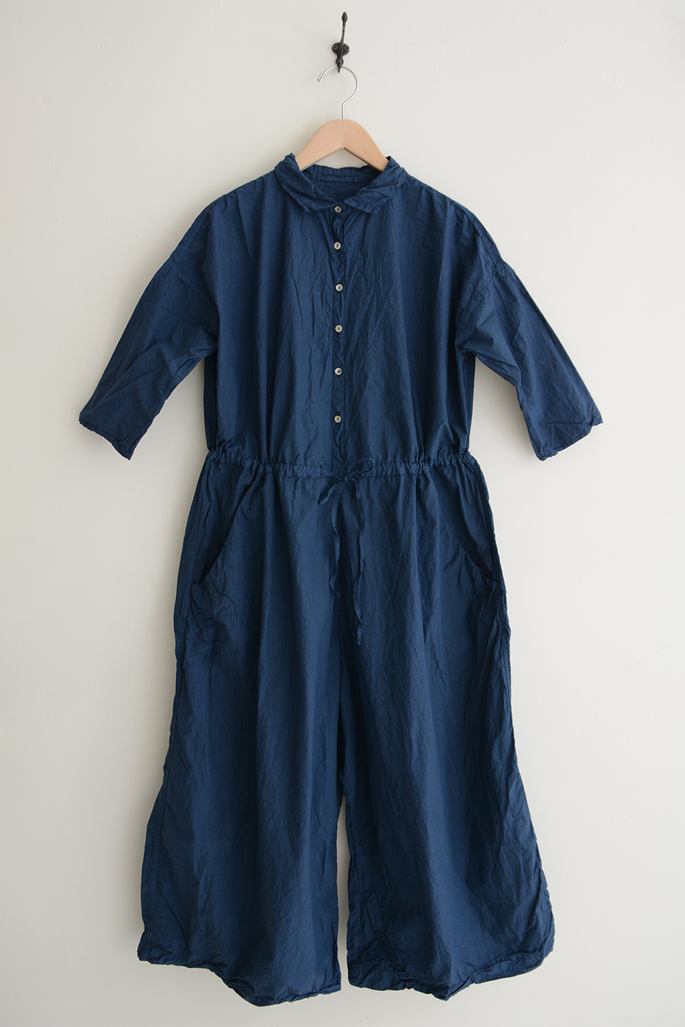 album di famiglia collar jumpsuit navy top picture