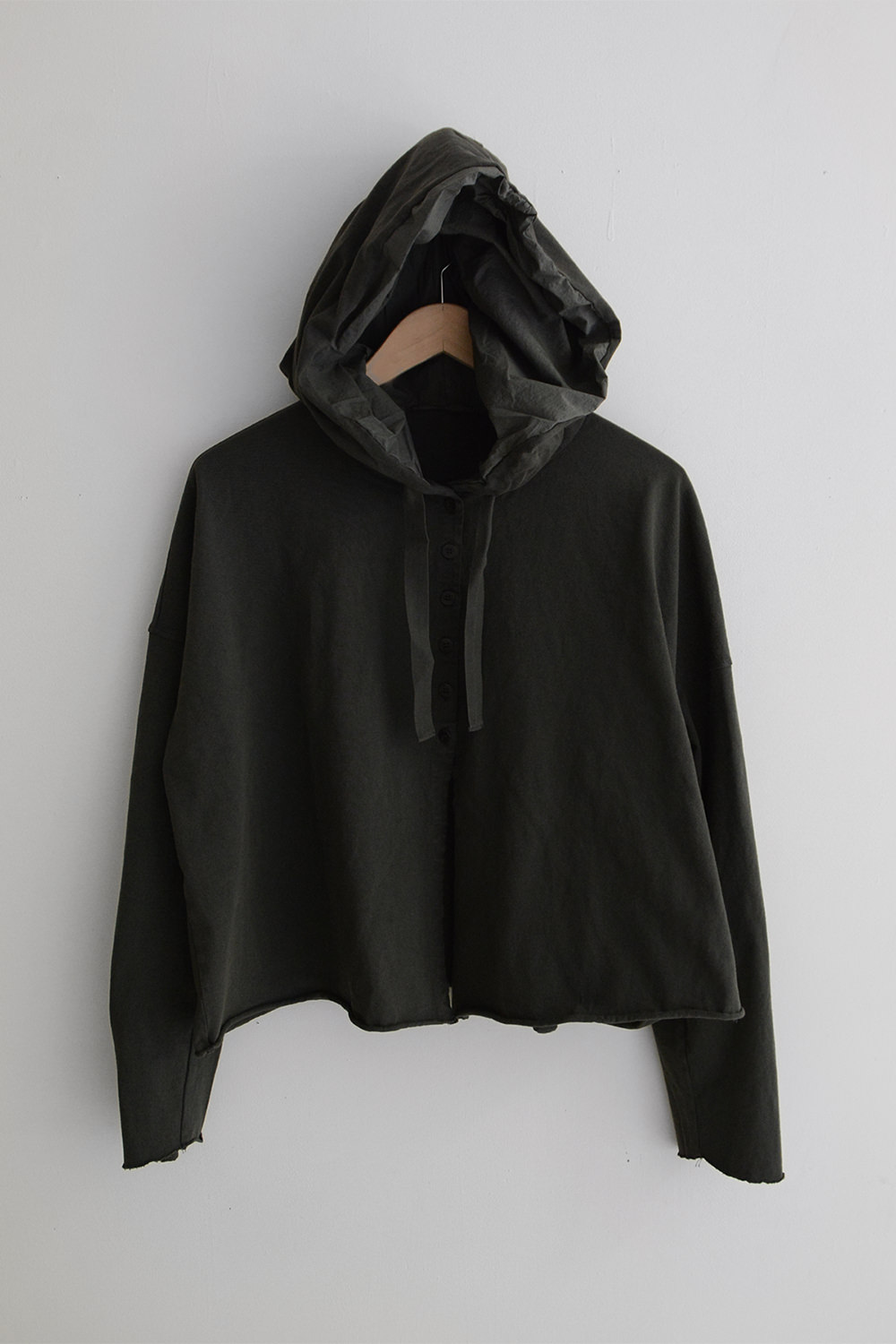 album di famiglia hooded cardigan charcoal top picture