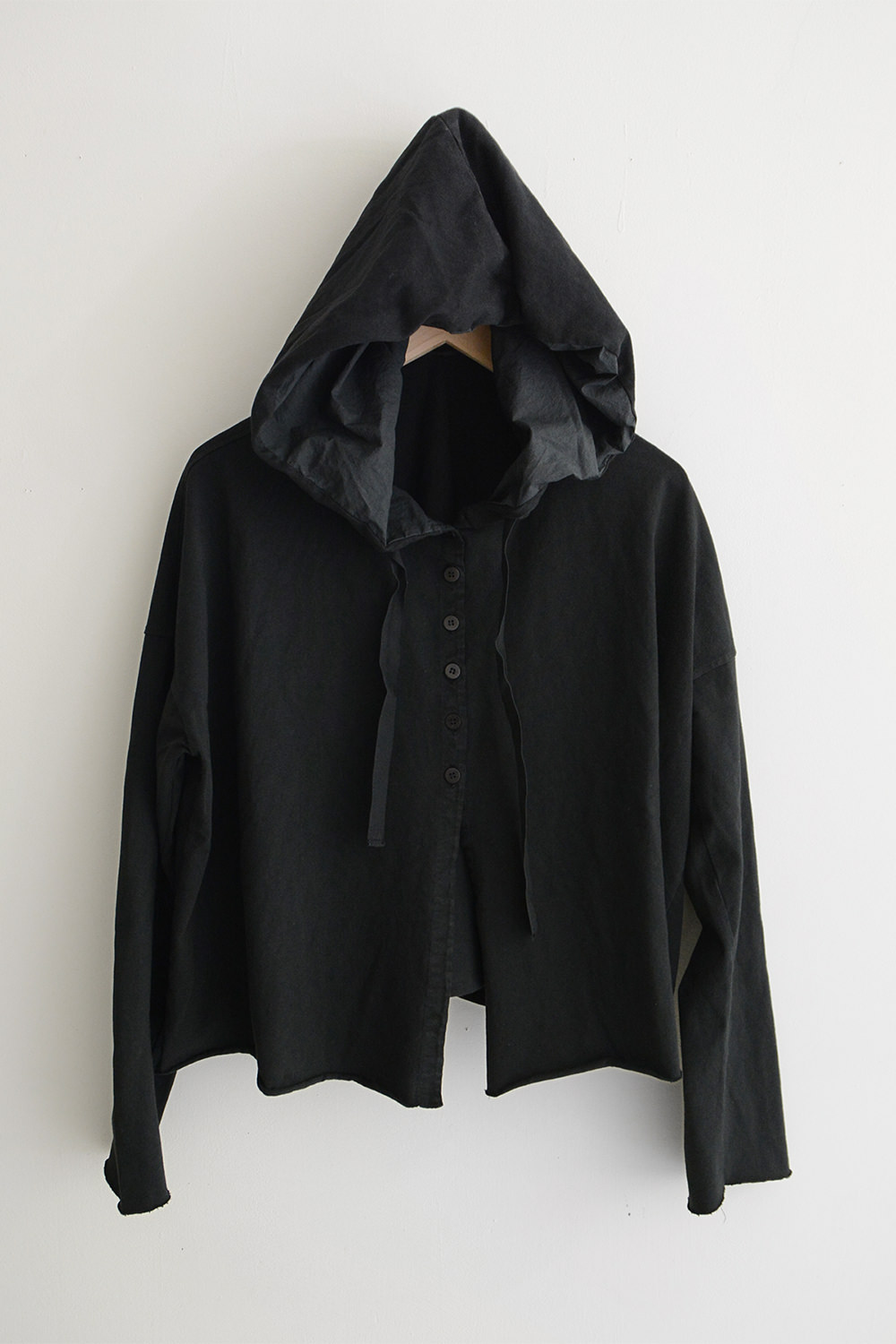 album di famiglia hooded cardigan black top picture