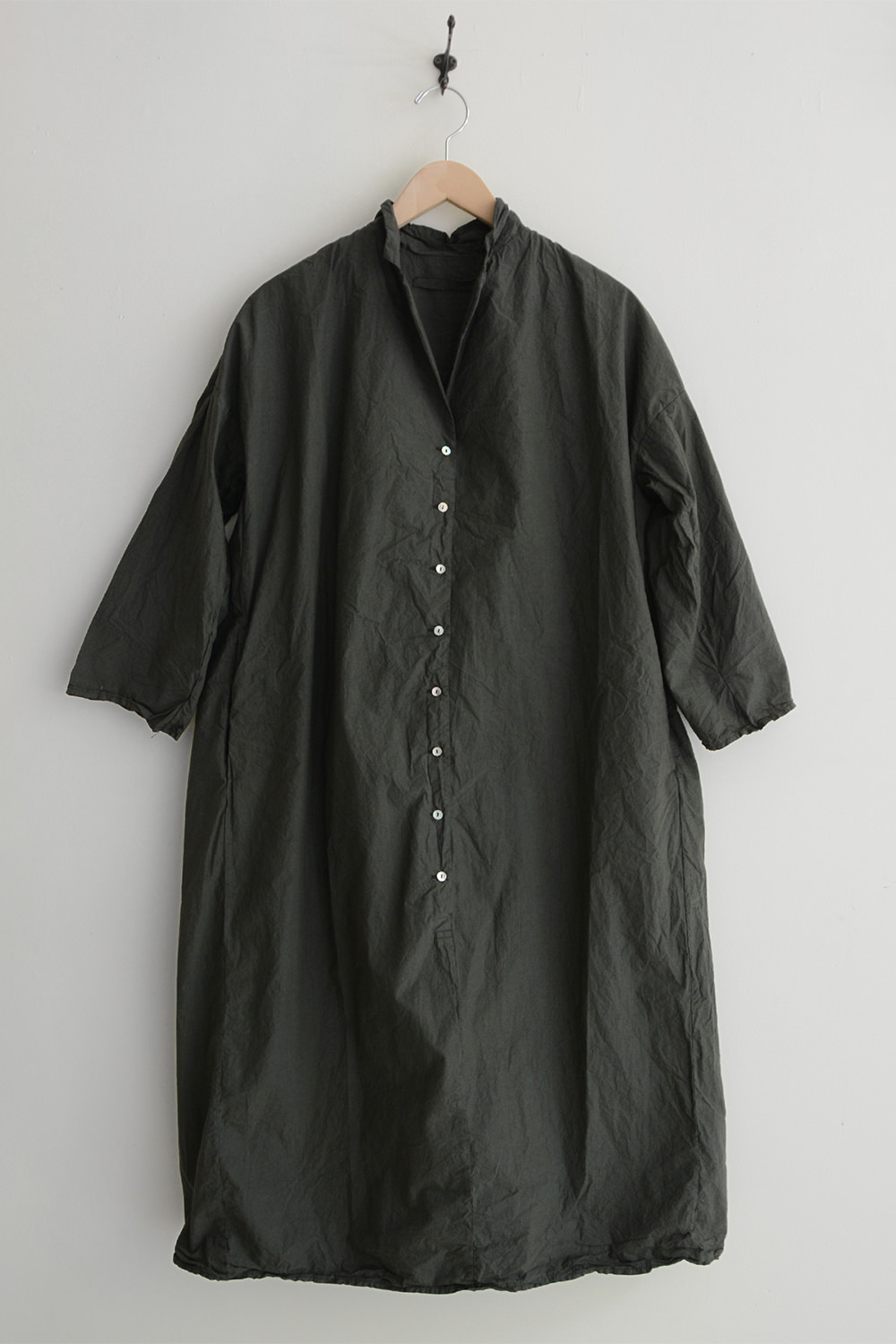 album di famiglia tailored collar dress charcoal top picture