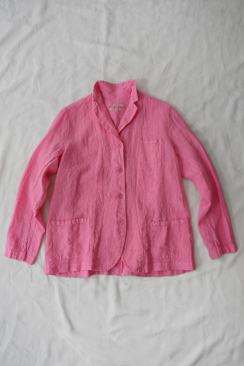 manuelle guibal linen jacket lili pink top picture