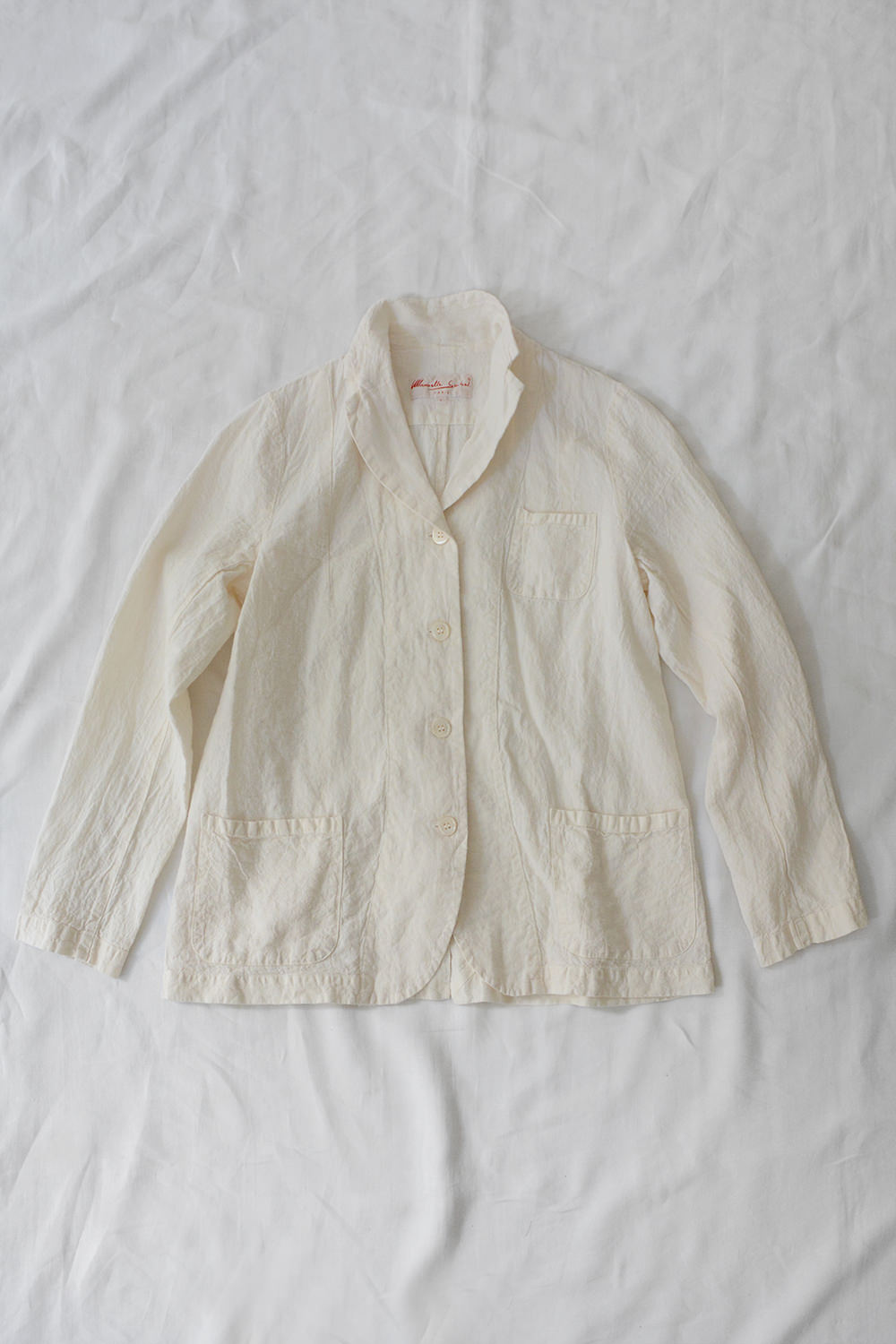 manuelle guibal linen jacket lili marshmallow top picture