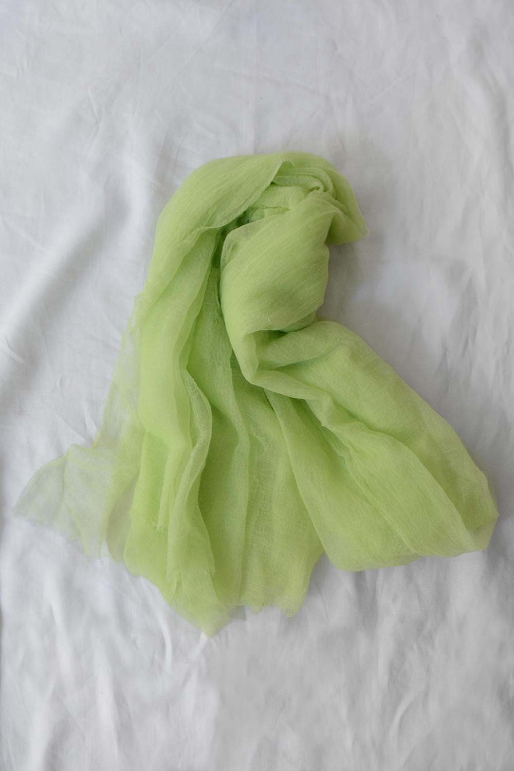 manuelle guibal ultra fine cashmere scarf green light top picture