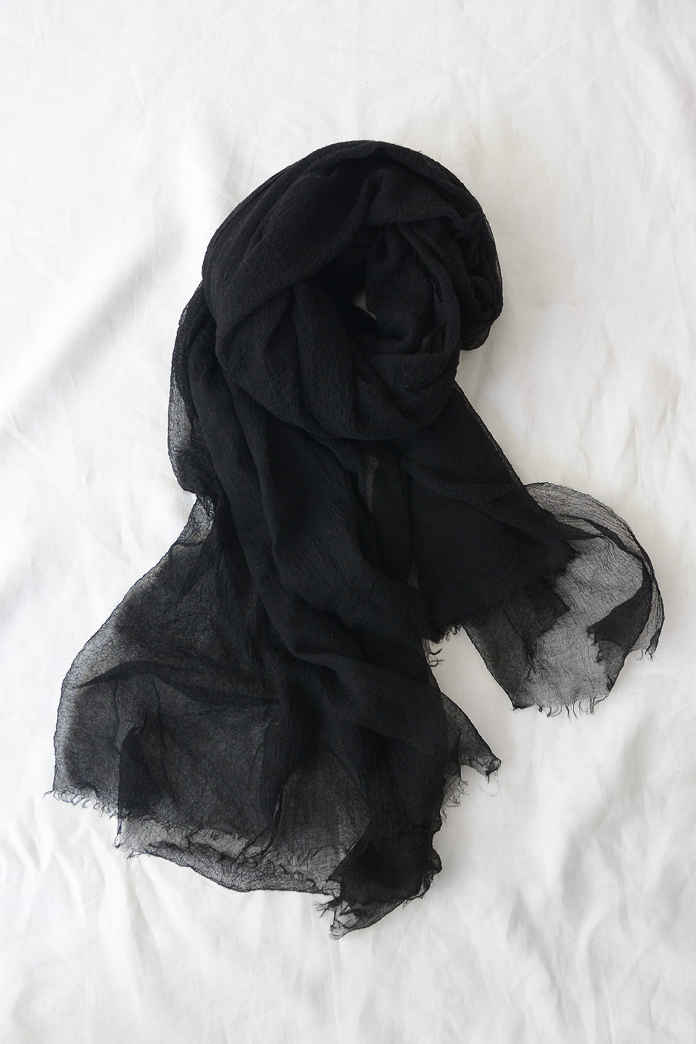 manuelle guibal ultra fine cashmere scarf black bird top picture