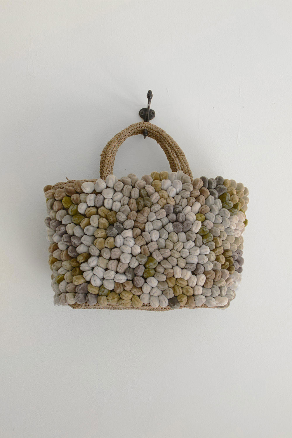 Sophie Digard Raffia Bag Felt Surface Top Picture