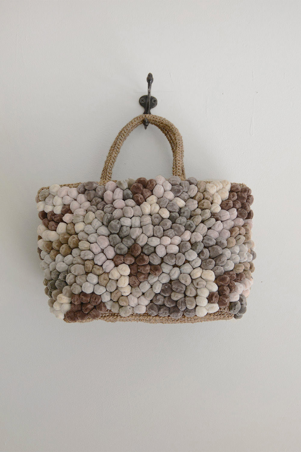 Sophie Digard Raffia Bag Felt Surface Top Picture